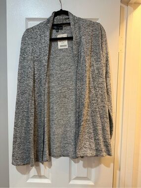 Net grey marled cardigan